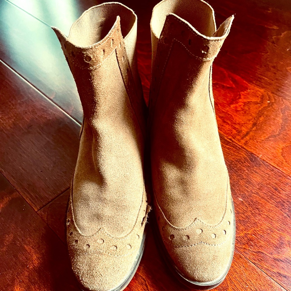 Beautiful Zara Basic Ankle Suede Boot - image 1